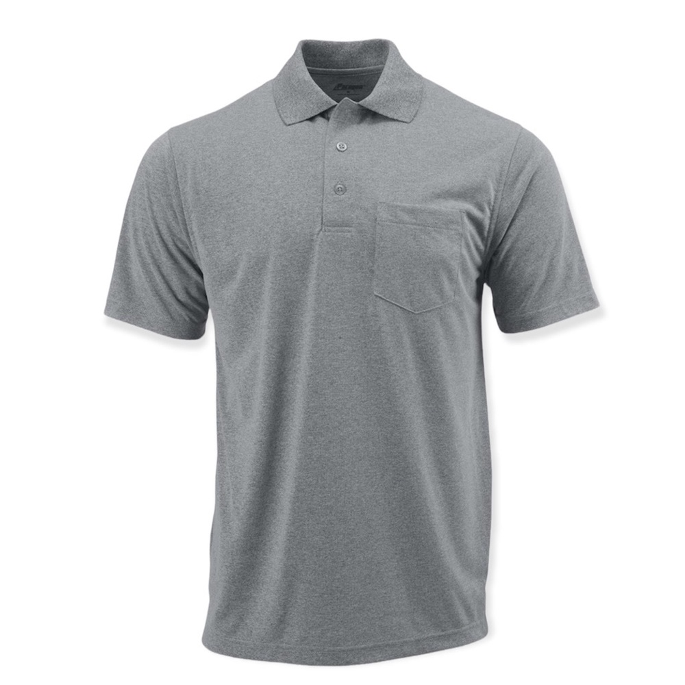 Gray Marled polo Saratoga Performance Snag Proof Pocket UPF30+ sun protection LG